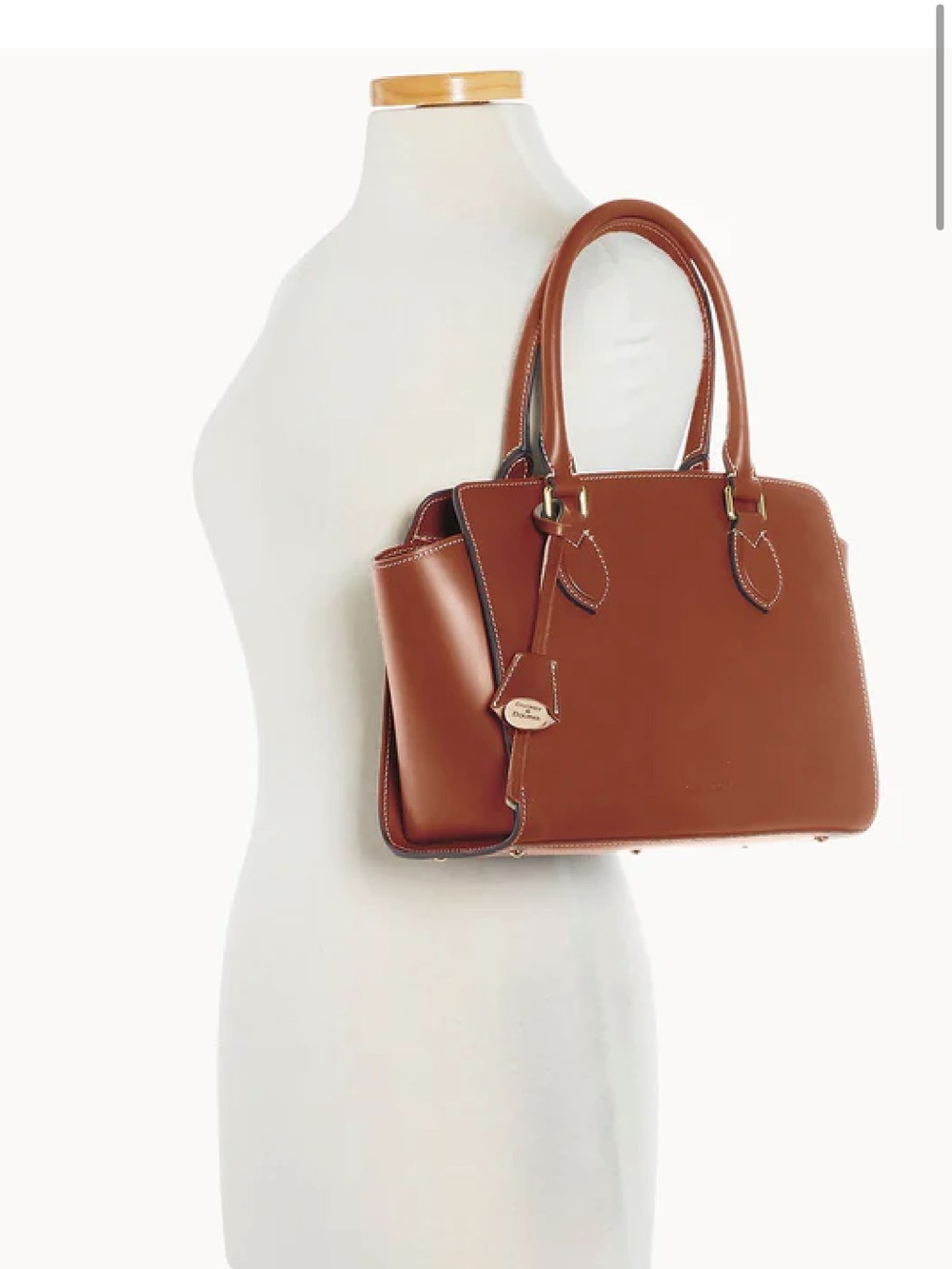 Dooney & Bourke Alto Collection Flavia Italian Leather Bag - Saddle